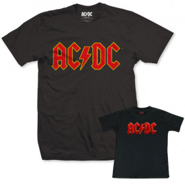 Duo Rockset AC/DC papa t-shirt & baby t-shirt Colour