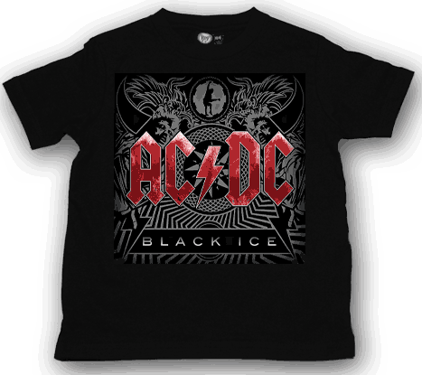 ACDC Kinder T-Shirt AC/DC bandshirt shirtje Black Ice 