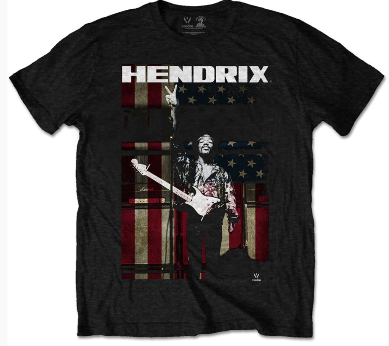 Jimi Hendrix Kinder T-shirt Peace Flag