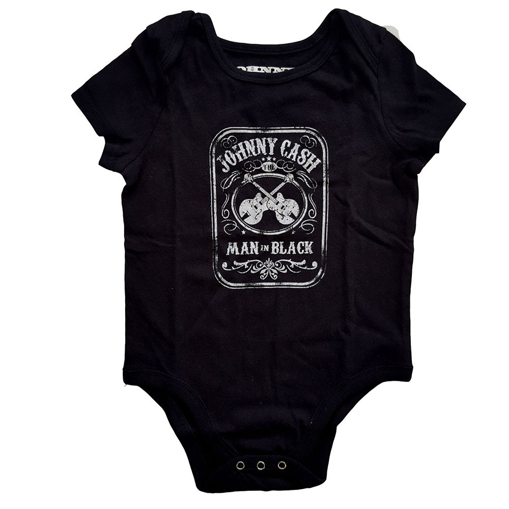 Johnny Cash romper baby Man in black