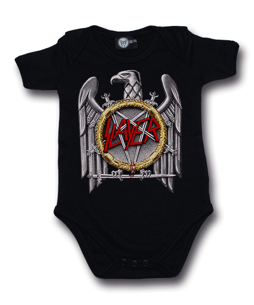 Slayer Rompertje Silver Eagle baby metal rompertjes | Littlerockstore