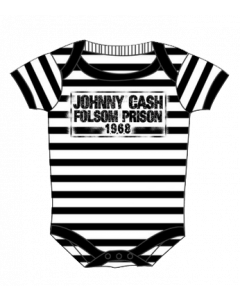 Johnny Cash romper baby Folsom stripes 