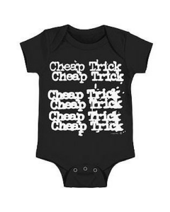Cheap Trick baby romper Black Stacked 