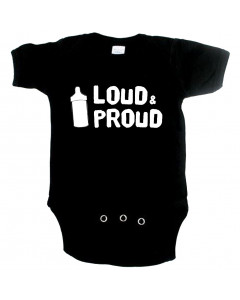 stoere baby romper loud and proud