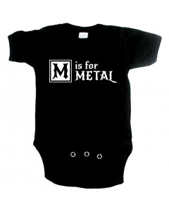 Metal baby romper M is for metal